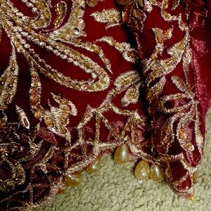 Maroon lehnga outfit